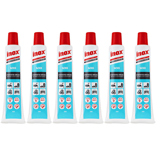 6 Pack Inox MX6 Food Grade Grease Tube 30g