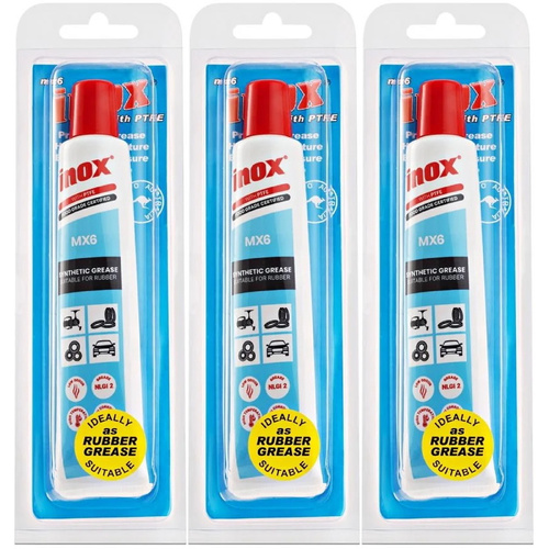 3 Pack Inox MX6 Food Grade Grease Tube Blister Pack 30g