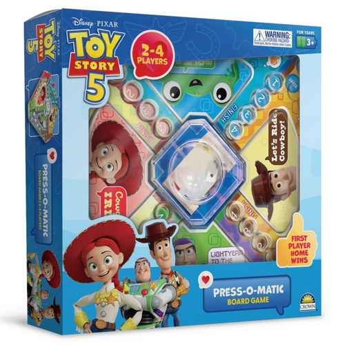 Disney & Pixar Toy Story 5 Press-O-Matic Board Game 2-4 Players Ages 3+