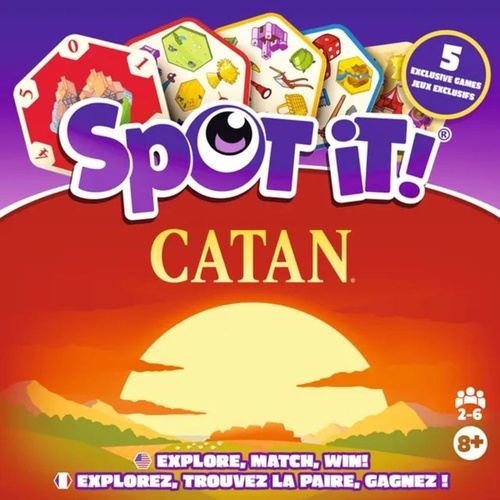 Moose Games Spot It! Catan Card Game 2-6 Players Ages 8+