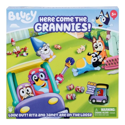 Moose Games Bluey Here Come the Grannies Fast-Paced Board Game