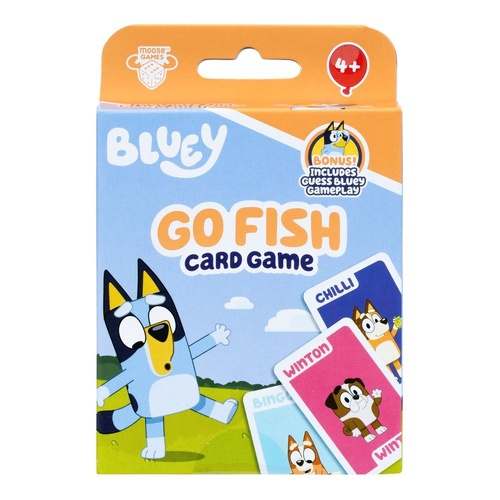 Moose Games Bluey Go Fish Family Card Game 2-6 Players Ages 4+