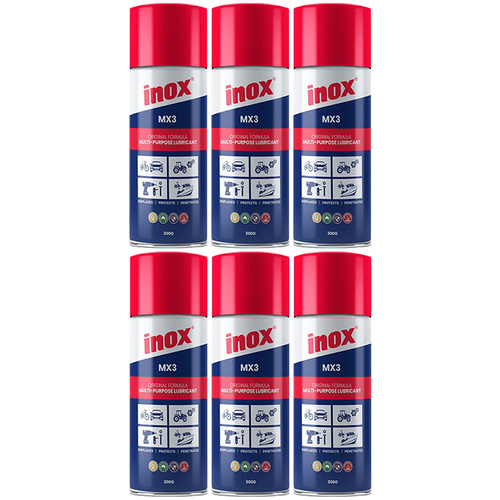 6 Pack Inox MX3 Original Super Lubricant Aerosol Spray 300g (MX3-300x6)