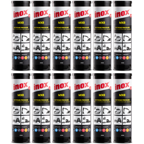 12 Pack Inox MX8 PTFE High Performance Grease Cartridge 450g (MX8-450x12)