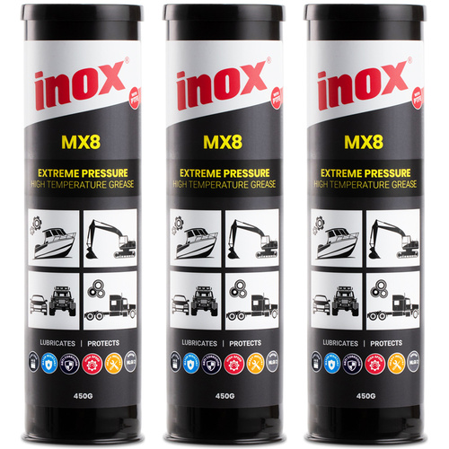 3 Pack Inox MX8 PTFE High Performance Grease Cartridge 450g (MX8-450x3)
