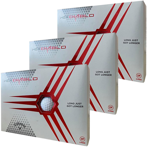 3 Dozen Brand New Callaway Hex Diablo Control White Golf Balls