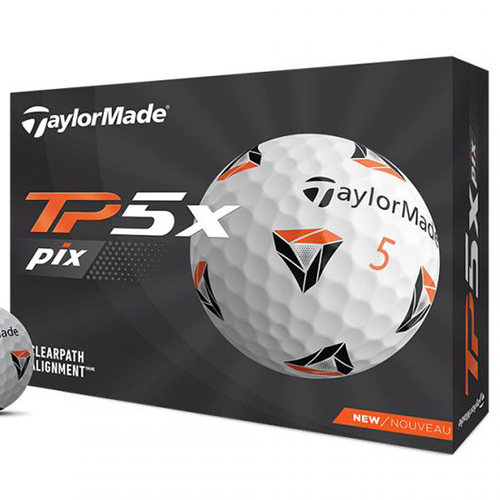 2020 TaylorMade TP5x Pix White Golf Balls 1 Dozen