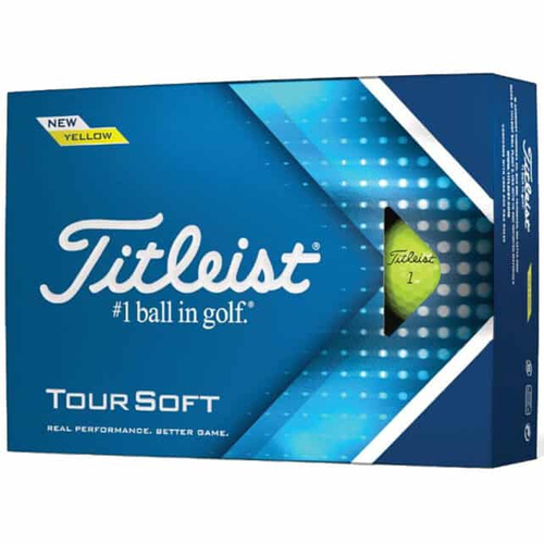 Titleist Tour Soft Yellow Golf Balls 1 Dozen