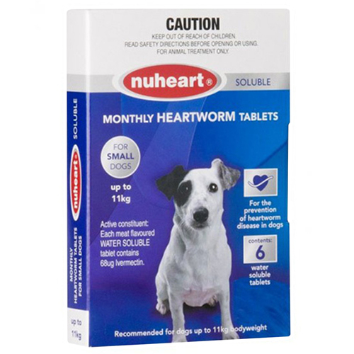 Nuheart Small Dogs Easydose Soluble Heartworm Tablets 
