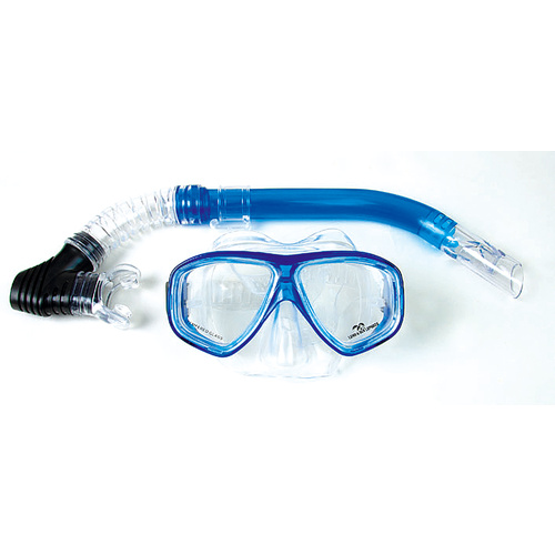 LAND & SEA TAHITI SILITEX MASK & SNORKEL SET - FEATURES SUPERB VISION