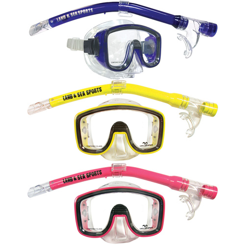 NEW LAND & SEA LAGOON SILITEX MASK AND SNORKEL SET - SMALL TO MEDIUM FIT