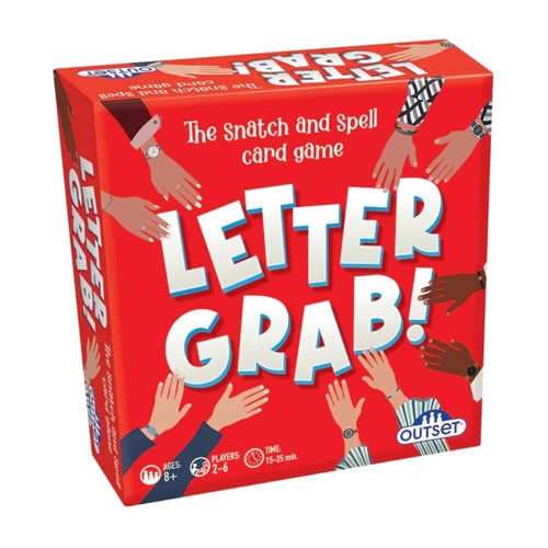 Outset Media Letter Grab! Snatch & Spell Card Game 2-6 Players