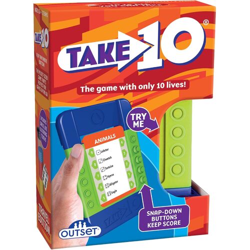 Outset Media Take 10 Travel Edition Card Game 2-Teams Ages 12+ (OUT11702)