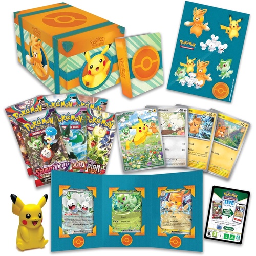 Pokemon TCG Paldea Adventure Chest Trading Card Game Squishy Toy/Sticker Packs