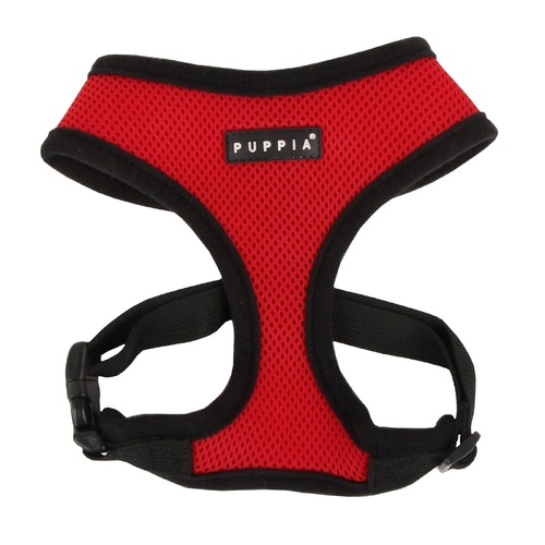 Puppia Soft Polyester Adjustable Dog Harness Red Medium
