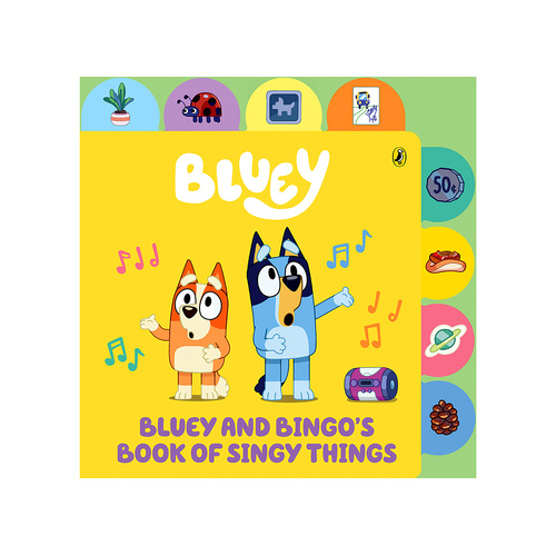 Penguin Books Bluey & Bingo Book of Singy Things Tabbed Board Book (PEN352577)
