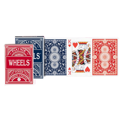 Piatnik Wheels Poker Playing Cards Linen Single Deck (PIA1391)