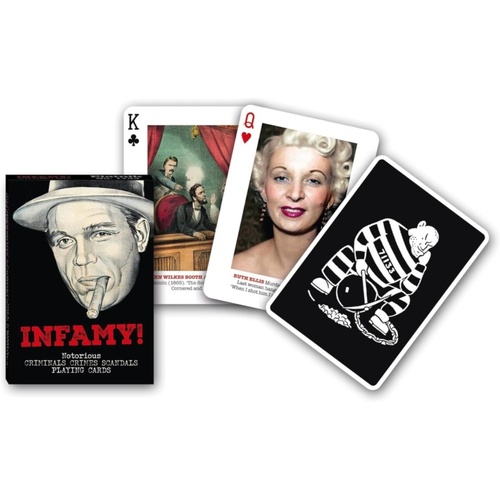 Piatnik Infamy! Notorious Criminals Crimes Scandals Playing Cards