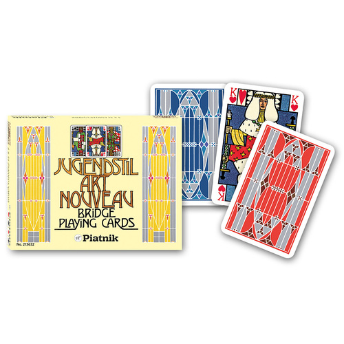 Piatnik Jugendstil Art Nouveau Bridge Playing Cards Double Deck (PIA213632)