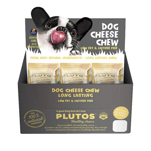 Plutos Healthy Dental Chew Treats Cheese & Peanut Butter for Small Dogs 24 Pack