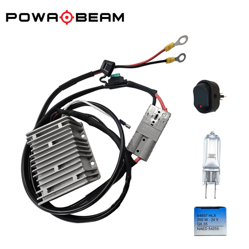 Powa Beam Step Up Converter Kit 12-24V 250W QH with Globe (PN890)