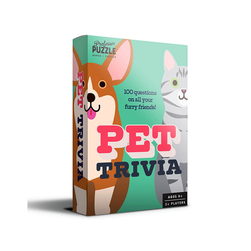 Professor Puzzle Pet Trivia Mini Trivia Card Game 2+ Players Ages 8+ (PRO208778)