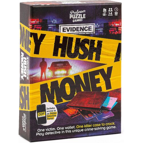 Professor Puzzle Evidence Hush Money Card Game 1-4 Players Ages 14+ (PRO231042)