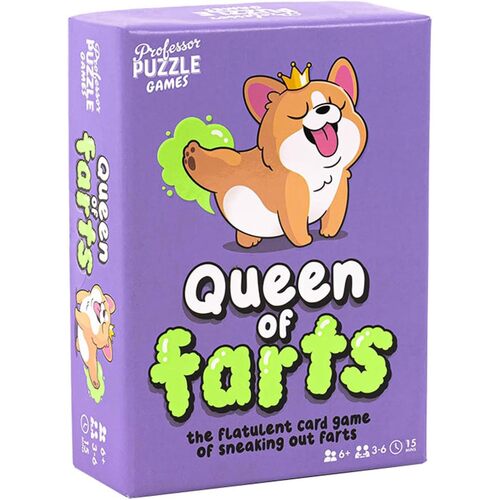 Professor Puzzle Queen of Farts Flatulent Card Game 3-6 Players (PRO244035)
