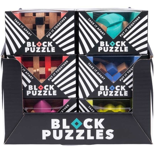 Professor Puzzle Wood Block Puzzle Brain Teaser Assorted Display of 24