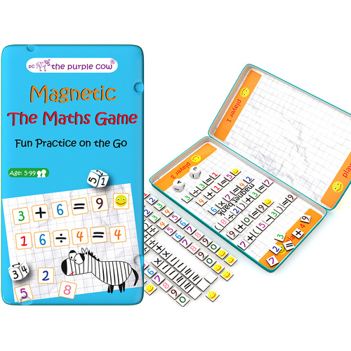 The Purple Cow Magnetic The Maths Game Travel Tin Ages 5-99 (PUR026795)