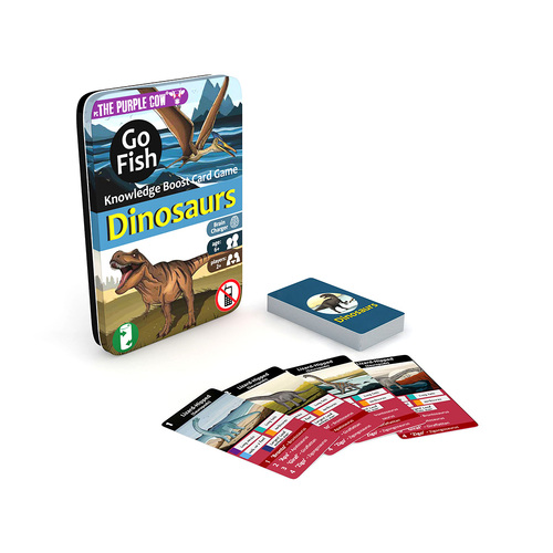 The Purple Cow Go Fish Dinosaurs Magnetic Card Game in Tin (PUR133927)