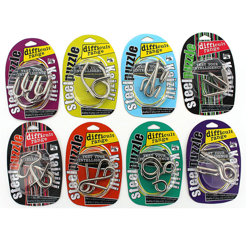 Metal IQ Puzzle Assorted 8 Pack (PZ045878x8)