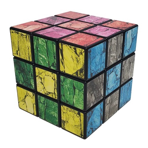 Jedko Magic Cube Marbleized 3 x 3 Brain Teaser Puzzle (PZ270961)