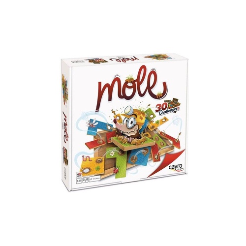 Cayro Mole Wooden Logic Board Game 30 Challenges 1-Player Ages 5+