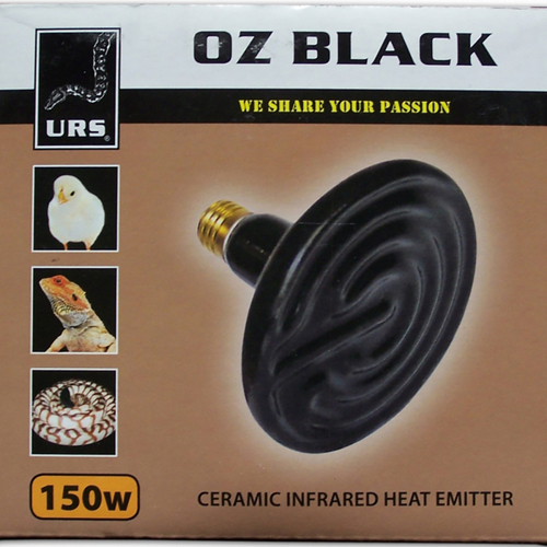 URS Oz Black Ceramic Heat Globe Ceramic Infrared Heat Emitter 150w 