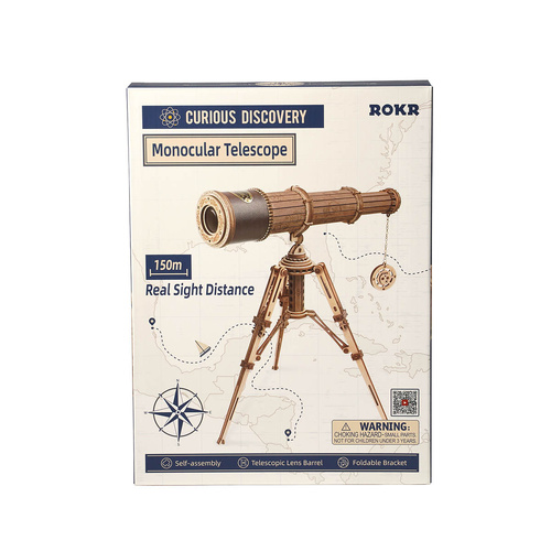 ROKR Monocular Telescope 3D Wooden Puzzle Kit ST004 314 Pieces