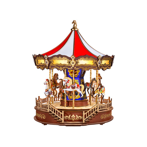 Robotime Rolife DIY Classic Carousel Kit 3D Wooden Puzzle (ROB121759)