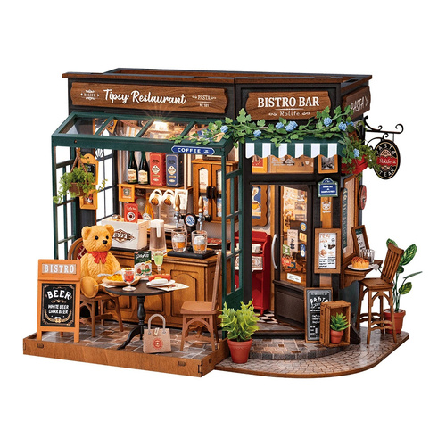 Robotime Rolife DIY Mini House Tipsy Restaurant Miniature Kit (ROB122213)