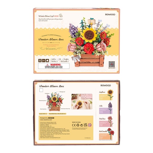 Rowood Wooden Bloom Box DIY 3D Puzzle TW02H 658 Pieces