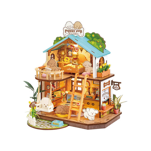 Robotime Rolife DIY Puppys Cozy Villa Miniature Kit (ROB122404)