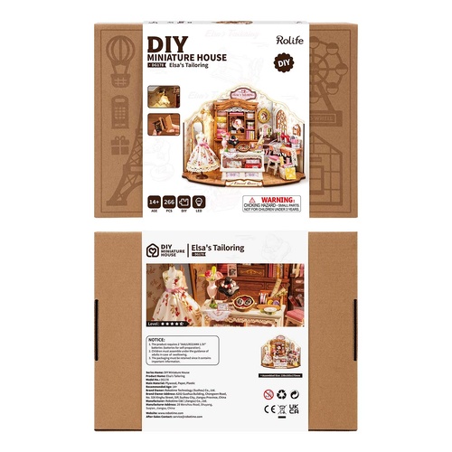 Rolife Elsa's Tailoring DIY Miniature House DG178 266 Pieces