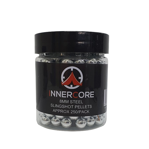 Innercore 8mm Slingshot Pellets in Screw Top Bottle 250 Pack (S-8250)