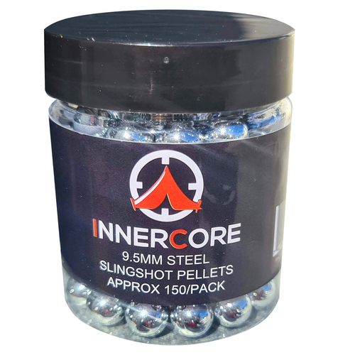 Innercore 9.5mm Slingshot Pellets in Screw Top Bottle 150 Pack (S-9150)