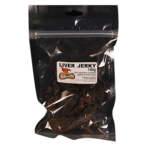 SupaSnax Liver Jerky Dogs Training Aid Chew Treats 100g 