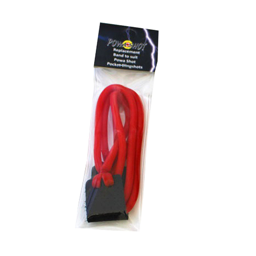 Powa Shot Pocket Slingshot Band Replacement Red (S2012r)
