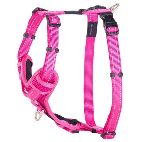 Rogz Control Stop-Pull Dog Harness Padded Pink Large