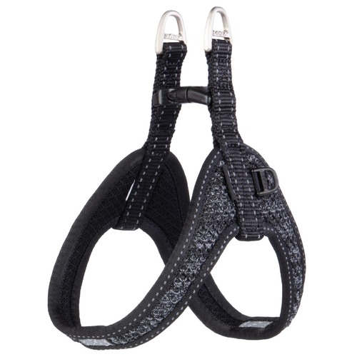 Rogz Fast-Fit Reflective Dog Safety Harness Black Small