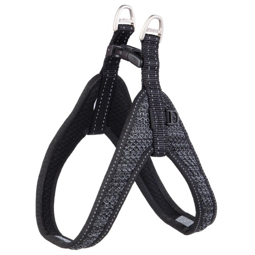 Rogz Fast-Fit Reflective Dog Safety Harness Black Medium
