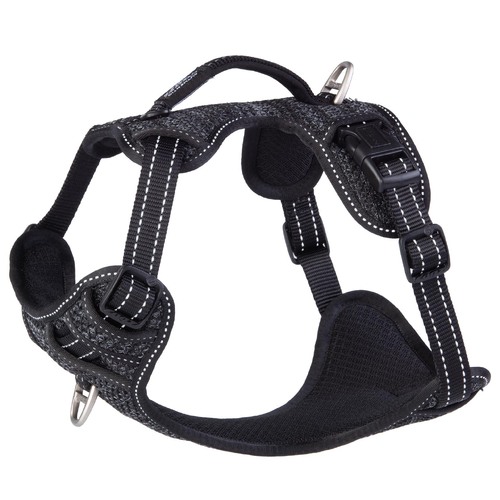 Rogz Explore Durable Nylon Dog Safety Harness Black Medium