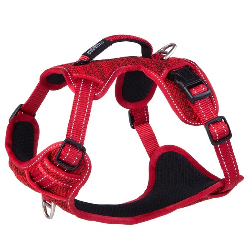 Rogz Explore Durable Nylon Dog Safety Harness Red Medium